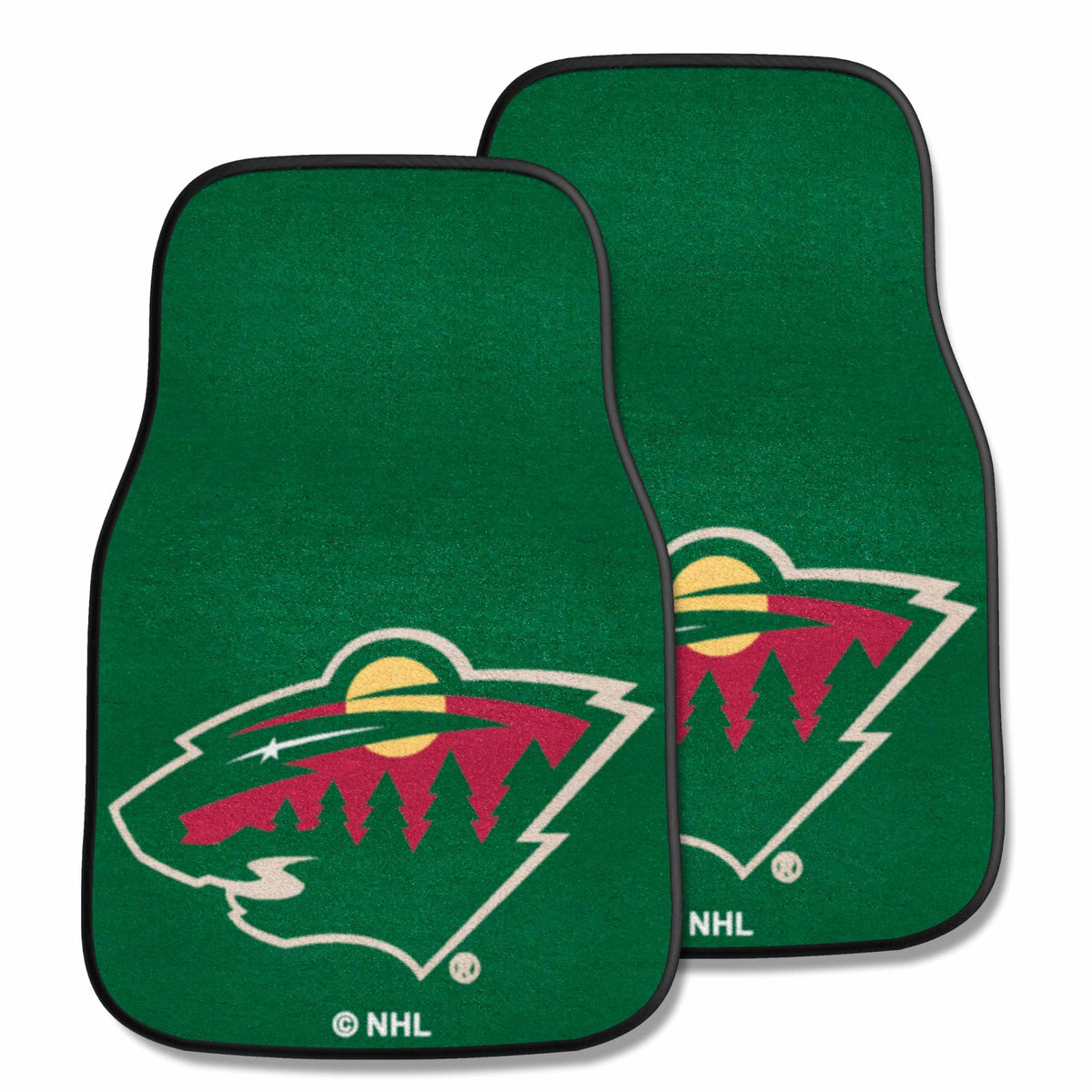 NHL - Minnesota Wild Carpet Car Mat Set - 2 Pieces