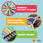 JOYIN 180 PCS Washable Sidewalk Chalks Set in 20 Colors Non-Toxic Jumbo Chalk for Outdoor Art Play, Painting on Chalkboard, Blac