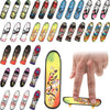 36 Pieces Mini Finger Skateboard Toy Skateboard Finger Boards with Double Sided Pattern Creative Fingertip Movement Novelty Toys Party Favors Decorations Supplies for Teens and mature-themeds (Retro Style)