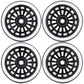 Aowish Ride On Swing Twist Wiggle Car Polyurethane Replacement Wheels W/Bearings Abec-9 (2 Front Wheels With Convex Hub, 2 Rear Wheels With Concave Hub) (Black)