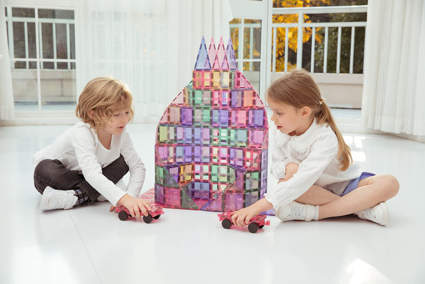 MEGAGONTILES 120PCS Premium Magnetic Tiles|Magnet Tiles|STEM AUTHENTICATED|Magnetic Blocks|Magnet Tiles|Magnetic Building Blocks