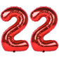 40 In Red Number Balloons Helium Foil Mylar Balloon Birthday Party Banquet Decoration Digital 22