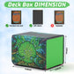 Deck Box for MTG Cards, Trading Commander Deck Case Holds 120+ Sleeved Cards, PU Leather Magnetic Collectible Card Storage Box F
