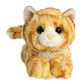 Aurora® Mini Flopsie™ Ginger Cat Stuffed Animal - Orange 8 Inches, Polyester, Playful Companion for All Ages
