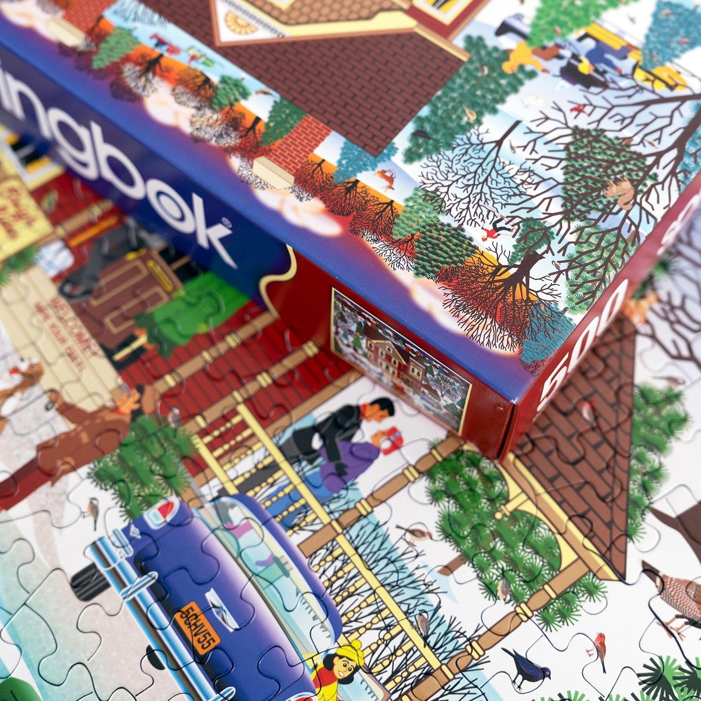 Springbok'S Winter Bed And Breakfast 500 Piece Jigsaw Puzzle By Artist Mark Frost Features A Classic Image Of Winter Travels