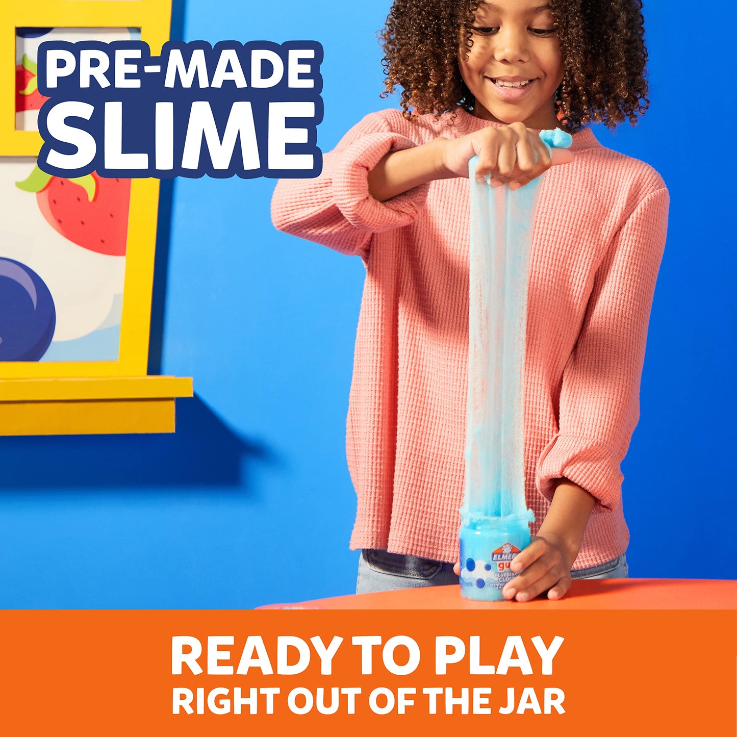 Elmer'S Gue Pre Made Slime, Blueberry Cloud Slime, Scented, 2 Count