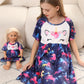 Bow Dream Girl Dress Cute And Matching American Girl Doll Clothes Accessories For Girls Dresses Set Size 140 Pink