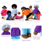 Skylety 10 Pcs Wooden Dollhouse Set Of Mini People Figures Dollhouse Dolls Wooden Doll Pretend Play Figures Accessories(Cute Style)