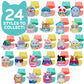 Squishmallows Squishville Series 12 Mini Mystery Plush (5 Pack) Official Jazwares Plush - Collectible Soft & Squishy Easter Eggs Blind Capsules - Styles May Vary - Gift For Boys, Girls & Kids