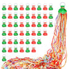 No Mess Streamers,50 Pack Romantic Colorful Christmas Confetti Poppers,Green Red Party Poppers For Birthday,Celebrations,holiday