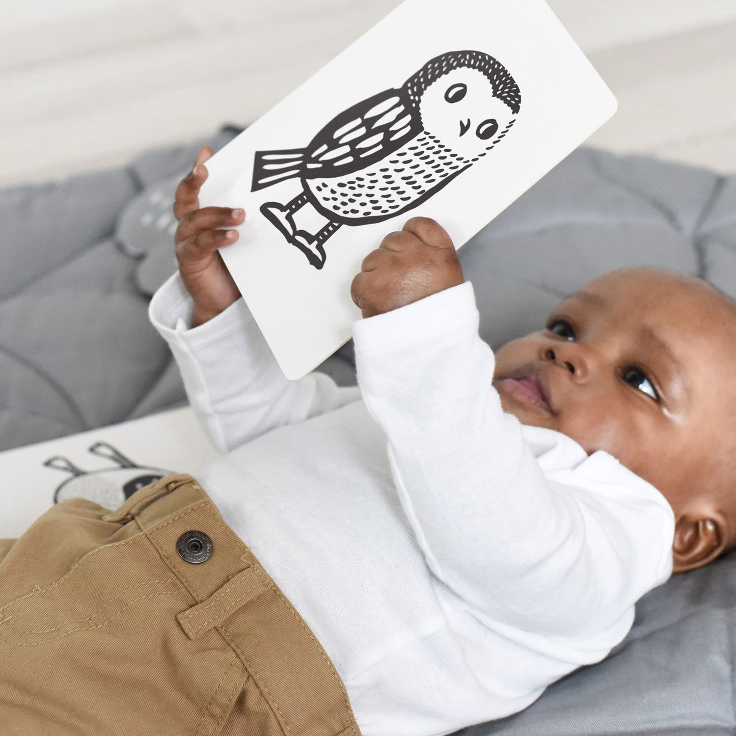 Wee Gallery Black And White Art Flash Cards For Babies, High Contrast Educational Animal Picture Cards, Baby Visual Stimulation, Brain And Memory Development In Infants And Toddlers - Woodland Animals