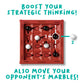 WHAT DO YOU MEME? Orbito Board Game - Strategy Game for 2 Players, Red Plastic, Model ORB4062, Ages 7+