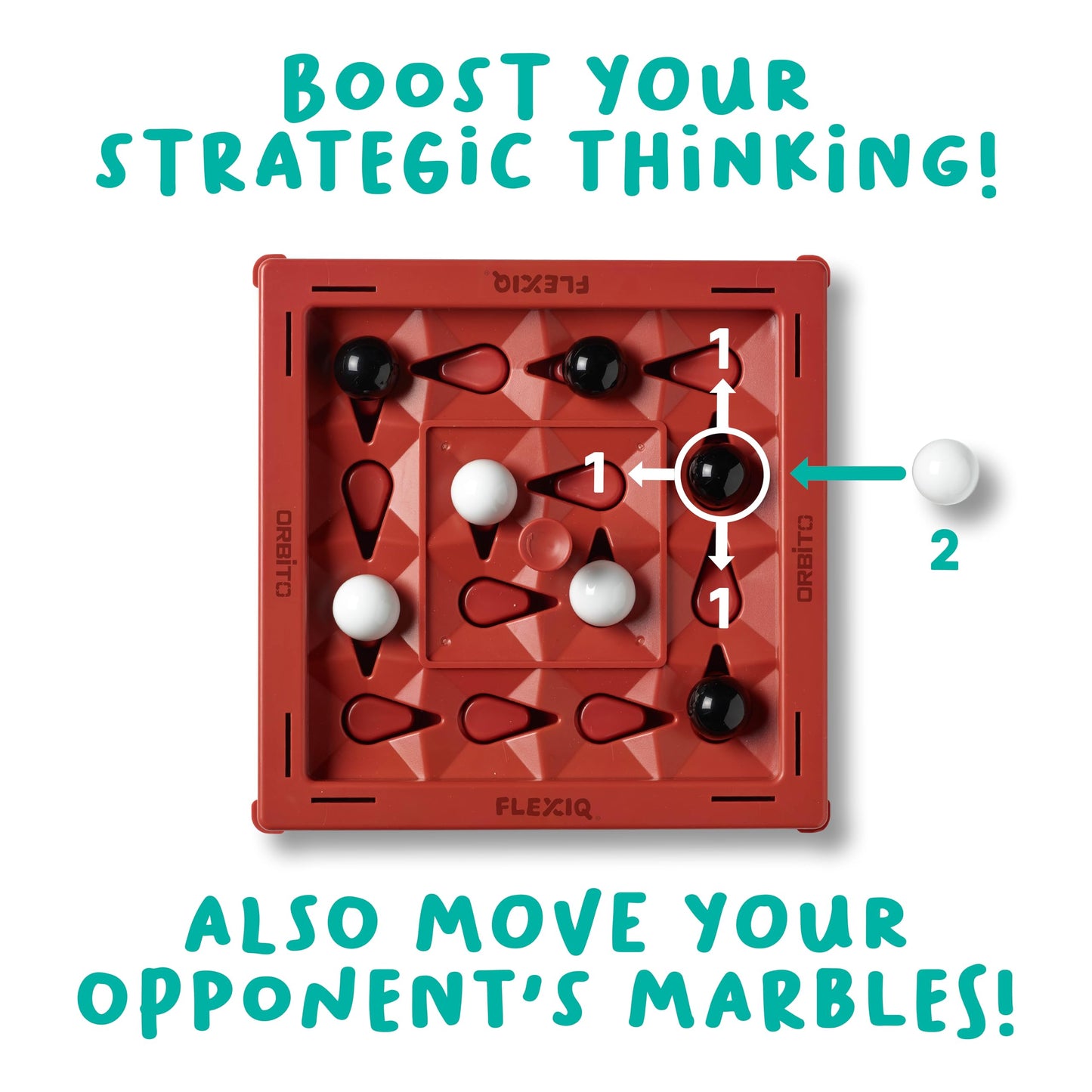 WHAT DO YOU MEME? Orbito Board Game - Strategy Game for 2 Players, Red Plastic, Model ORB4062, Ages 7+
