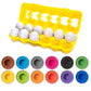 Color Matching Egg Toy - Color Recognition Learning Toy for Toddlers - Pretend Play - Preschool Game - Montessori Education - Ea