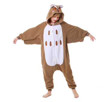 Canasour Kids Owl Onesie Christmas Halloween Costumes Anime Cosplay Animal One Piece Pajamas 6-8 Years Girls (6-8 Years, Owl Bro