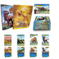 IKRUZZI Dinosaur Flash Cards - 168 Count Educational Science Cards, 3.58 x 4.92 inches, Card Binders for Prehistoric Learning Toys