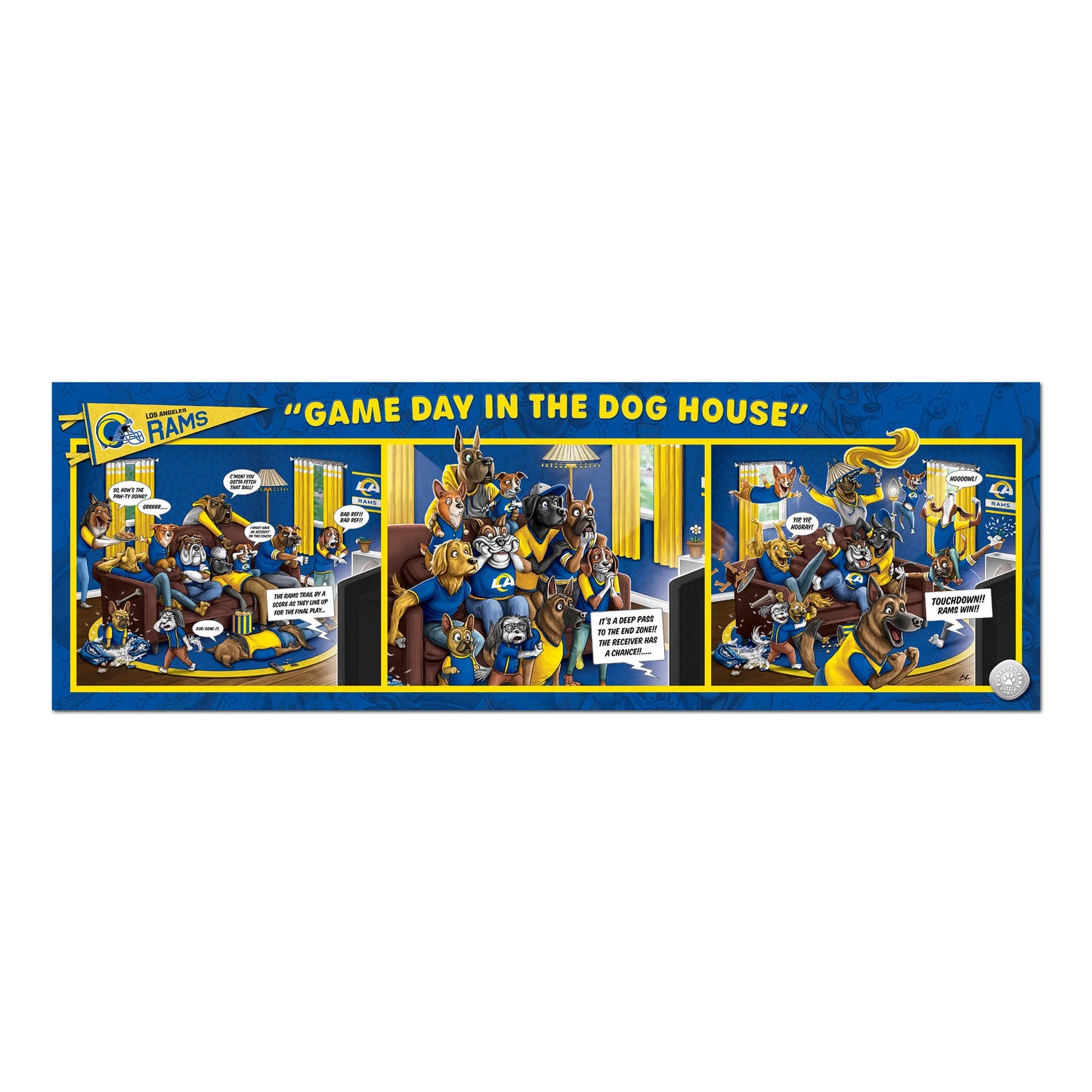 YouTheFan NFL Los Angeles Rams 1000pc Puzzle - Cardboard, Team Colors, One Size, Model 2506197
