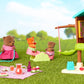 Lil Woodzeez - 13Pcs Baby Sitter Playset - Miniature Dollhouse Furniture & Accessories - 3 Doll Figures Included - Pretend Play