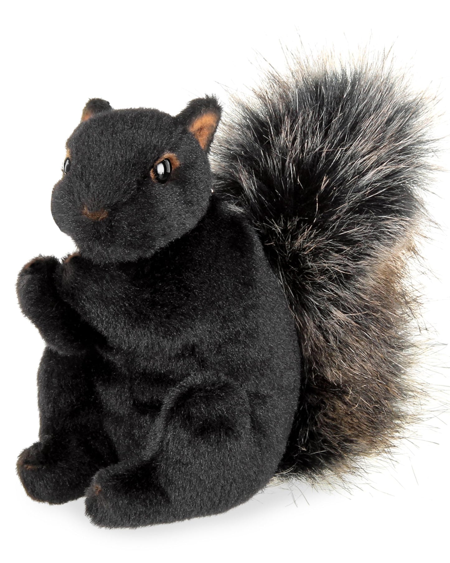 Bearington Acorn Black Plush Squirrel Stuffed Animal, 7" Size, Copper Material, Model 241520, Adorable Acorn Black Color