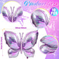 NOVWANG Butterfly Balloons, 10 Pcs 40 Inch Purple Pink Butterfly Foil Mylar Balloons Favors Butterfly Themed Party Wedding Birth