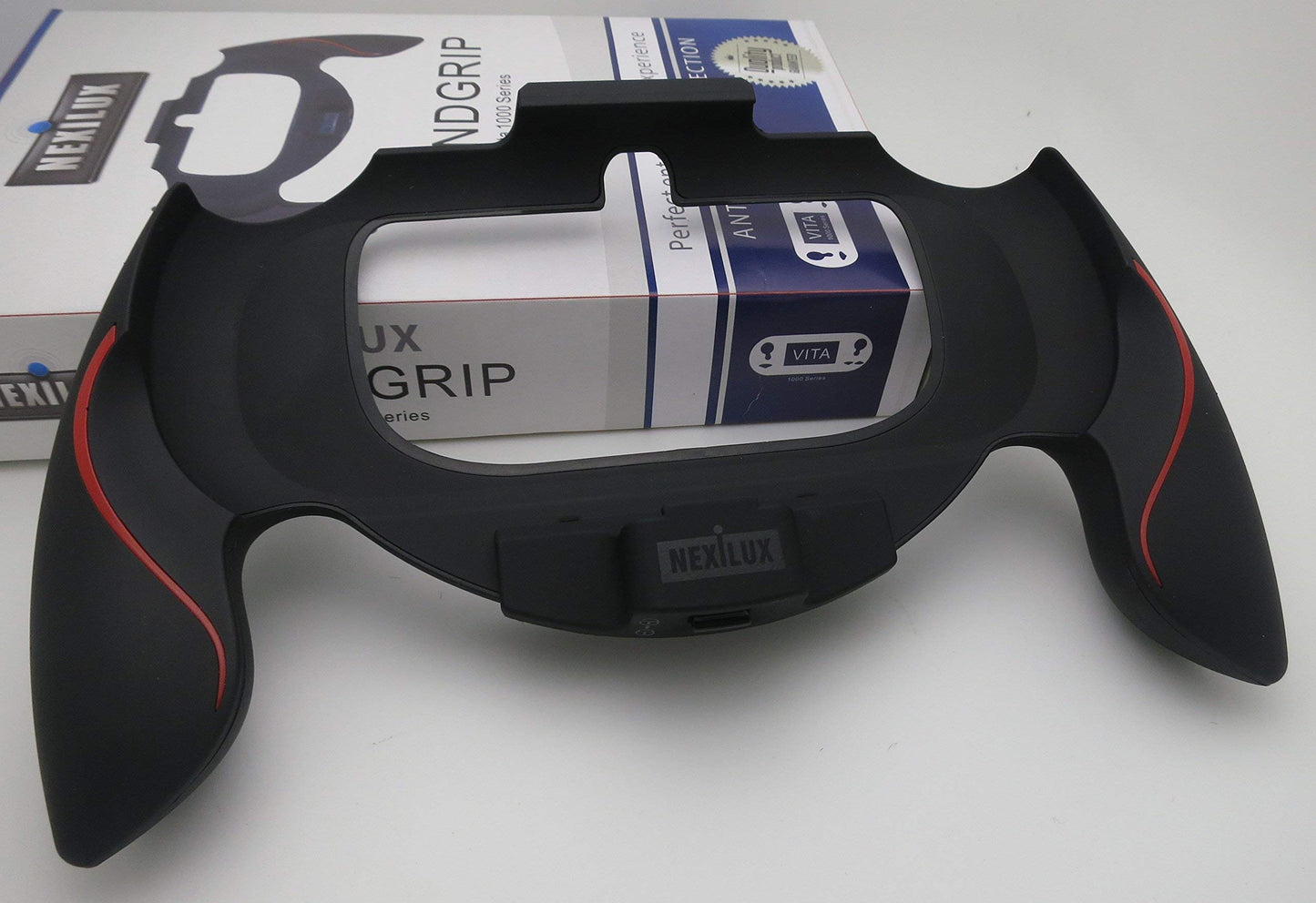 NEXiLUX Handgrip for PS VITA 1000 Series - Black - Durable Plastic - Model NXL-PSV01R