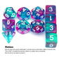 Haxtec 11 Piece DND Dice Set Extra D6 D20 Purple Blue Polyhedral D&D 5e Dice for Roleplaying Dice Games Compatible with Dungeons