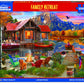 White Mountain Family Retreat Fall Puzzles 1000 Pieces Scenic Lake Cabin Puzzle For Adults And Families