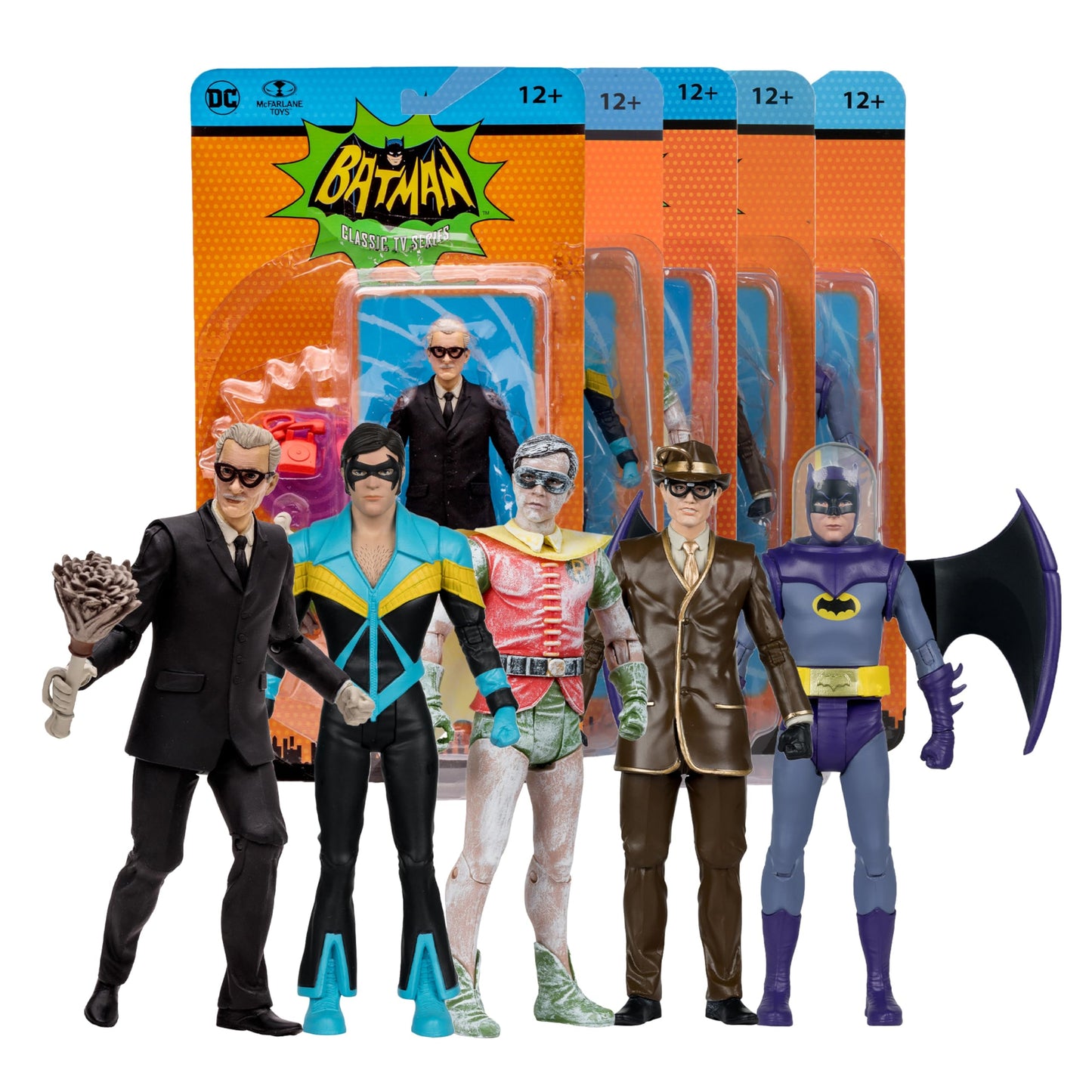 Mcfarlane Toys - Dc Retro Batman 66, 6 Pack, 6In Scale Figures
