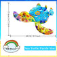 Tpqka Puzzles For Kids Ages 4-8,8-10 And Adults,136 Pieces Turtles Animal Shaped Jigsaw Puzzle Educational Toys Gift For Boys Girl Age 4 5 6 8 Birthday Easter Party Favor