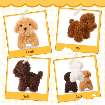 Liliful 50 Pcs Puppy Dogs Stuffed Animals Bulk Assorted Mini Dog Doll Soft Fluffy Plush Animal For Kids Baby Girls Boys Back To School Birthday Easter Gifts Party Favor(Multicolored)