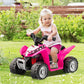 OLAKIDS Kids Ride On ATV  6V Electric Vehicle for Toddlers  4 Wheeler Battery Powered Motorized Quad Toy Car for Boys Girls with LED Lights  Horn (Coral)