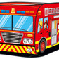 Kiddie Play Fire Truck Pop Up Play Tent for Kids Boys & Girls Indoor Outdoor Playhouse Toy-New