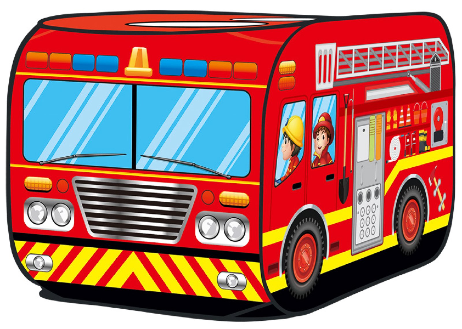 Kiddie Play Fire Truck Pop Up Play Tent for Kids Boys & Girls Indoor Outdoor Playhouse Toy-New