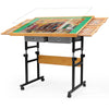 Builderbutler Puzzle Table With Wheels, For 1500 Pieces With Drawers And Cover, 35.4''X26.4'' Adjustable Height & 45 Tilting, Pu