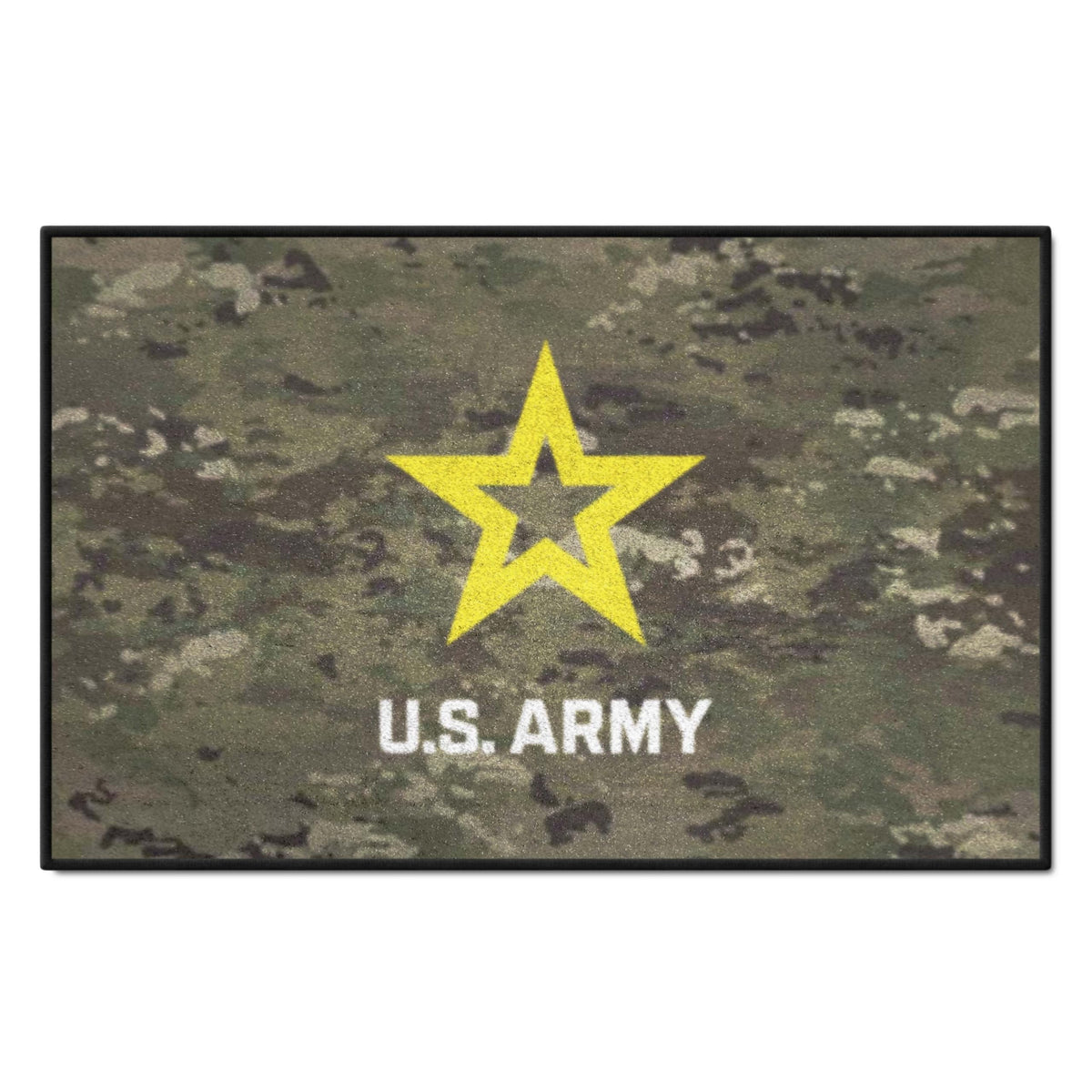 FANMATS - 5656 Fanmats Military Army Black Knights Nylon Face Starter Rug 19x30