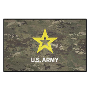 FANMATS - 5656 Fanmats Military Army Black Knights Nylon Face Starter Rug 19x30