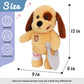 Hopearl Broken Leg Dog Toy, Soft Stuffed Animal Puppy, Comforting Companion, Brown, 12 Inches