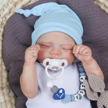 Charex Realistic Reborn Baby Dolls Boy - 18 Inch Newborn Sleeping Baby Dolls, Lifelike Reborn Baby Dolls With Weighted Soft Cloth Body Birthday Gift Toy For Age 3+