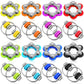 Chengu 16 Pcs Fidget Toys Set Include 8 Six Roller Chain And 8 Key Flippy Chain Stress Reducer Anxiety Relief Bike Toys For Teens Adults Adhd, Add, Autism (Bright)