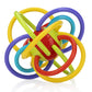Nuby Lots A Loops Sensory Multicolor Teether And Baby Rattle Toy - 3+ Months - Baby Teething Toy
