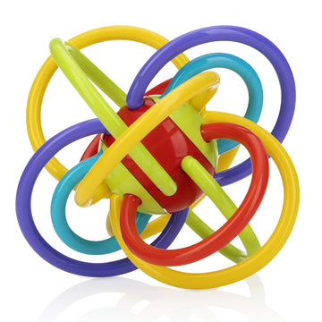 Nuby Lots A Loops Sensory Multicolor Teether And Baby Rattle Toy - 3+ Months - Baby Teething Toy