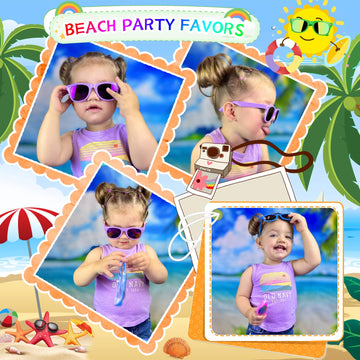 Ynrriiy Kids Sunglasses Bulk, Kids Sunglasses Party Favor,Neon Party Sunglasses For Kids, Boys And Girls Age 3-8, Beach Pool Bir