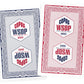 Generic Wsop 2023 Tournament Played 100% Plastic Playing Cards - Narrow Size (Bridge) Blue/Red Double Deck Set (Jumbo Index)