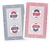 Generic Wsop 2023 Tournament Played 100% Plastic Playing Cards - Narrow Size (Bridge) Blue/Red Double Deck Set (Jumbo Index)