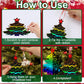 JULMELON 36 PCS Christmas Scratch Art, Christmas Crafts for Kids Magic Rainbow Scratch Paper Cards Christmas Tree Hanging Orname