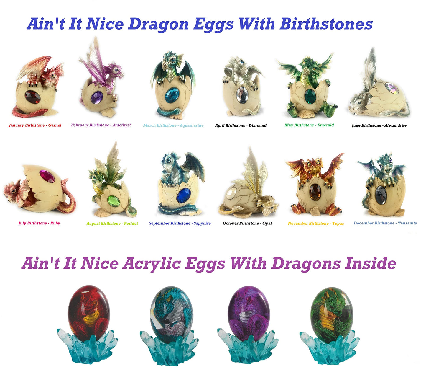Aint It Nice Lava Dragon Egg Statue Blue Dragon Figurine Silver Chest Transparent Dragon Egg Collectible Medieval Fantasy D  Cor
