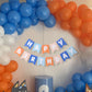 Light Blue Navy Brown Orange Happy Birthday Banner - Birthday Party Decoration for Boys, Happy Birthday Garland Inspired by Blue