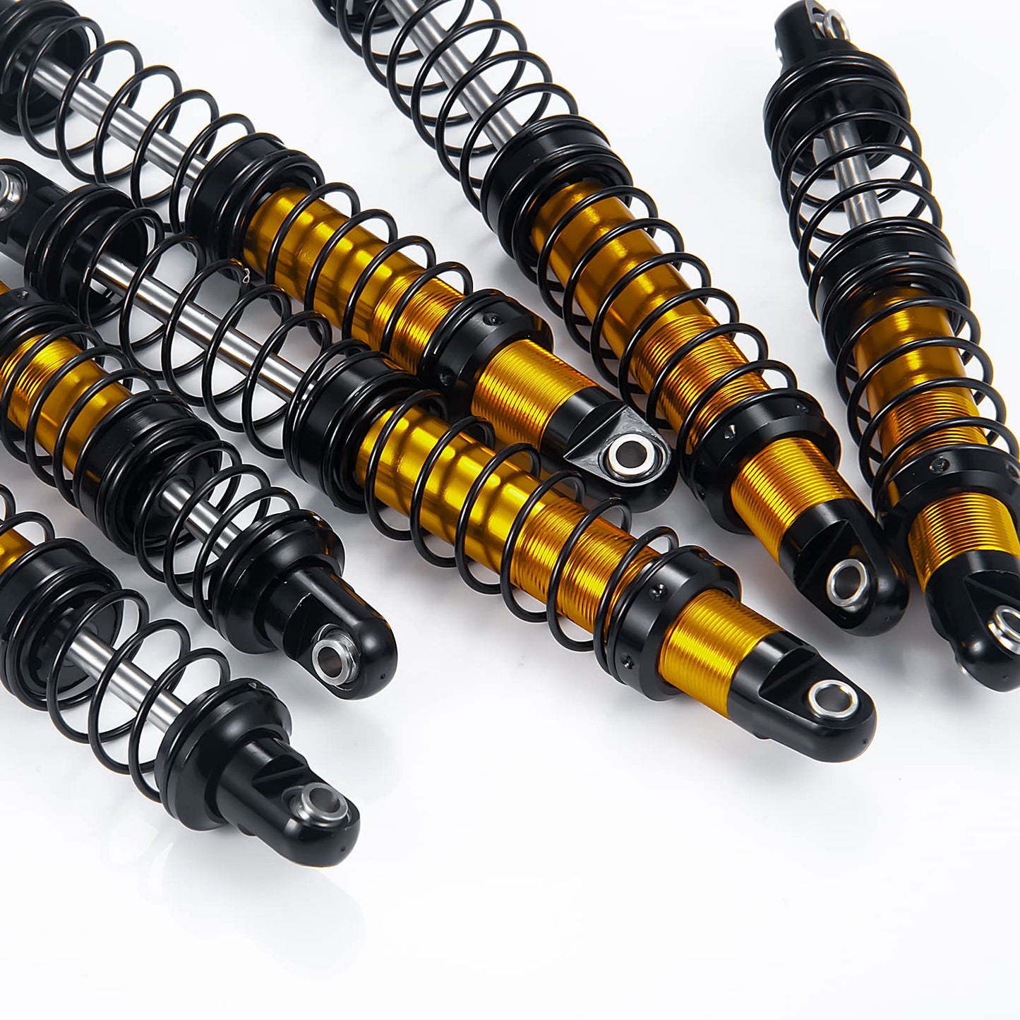 Que-T 4Pcs Aluminum Alloy Rc Shock Absorber For Axial Scx10 90046 D90 Trx4 Wraith 1/10 Crawler Car (80Mm)