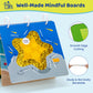 Giftamaz Multi-Sensory Mindful Maze Boards, Textured Sensory Calming Toys For Kid, Finger Path Breathing Board, Calming Corner Items Social Emotional Learning, Mindful Sensory Cardboard Box For Kid 3+