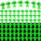 Croblissful 50 Pcs Mini Alien Figures Glow In The Dark Space Ship Tiny Small Alien Figurine For Easter Toys Bulk Gift Space Part